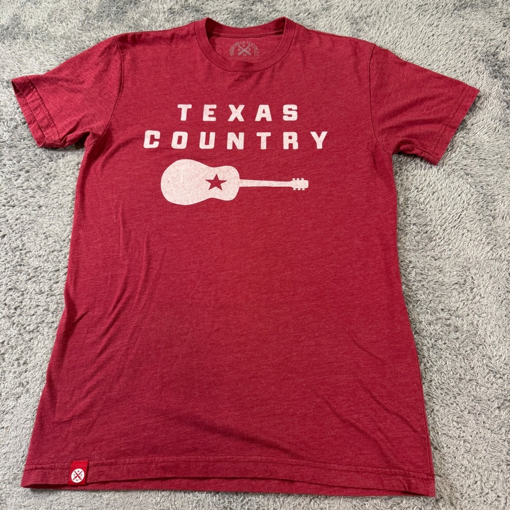 Tumbleweed Texstyles Mens Texas Country Guitar Graphic T Shirt Small Red Heather